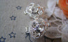 Accessories - 4 Pcs Silver Tone Filigree 3D Heart Wish Box Retro Olympic Rings Pendants  16x19mm A4330