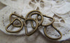 Accessories - 40 Pcs Of Antique Bronze D Jump Rings 8.5x12.5mm A2187