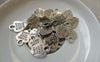 Accessories - 40 Pcs Of Antique Silver Heart Charms Double Sided 12x15mm A6267