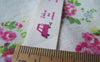Accessories - 5.46 Yards (5 Meter) Cat Car Dog And Beetle Print Cotton Red Ribbon Label String A2553