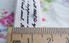 Accessories - 5.46 Yards (5 Meters) Black Handwriting Print Cotton Ribbon Label String A2591