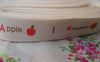 Accessories - 5.46 Yards (5 Meters) Cherry Apple Watermelon Strawberry Print Cotton Ribbon Label String A2649