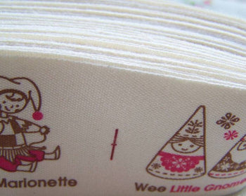 Accessories - 5.46 Yards (5 Meters) Clown Doll Pattern Print Cotton Ribbon Label String A2565