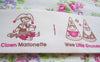 Accessories - 5.46 Yards (5 Meters) Clown Doll Pattern Print Cotton Ribbon Label String A2565