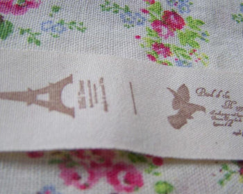 Accessories - 5.46 Yards (5 Meters) Eiffel Tower Key Rose Flower And Bird Print Cotton Ribbon Label String A2532