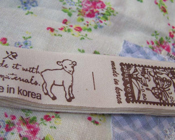 Accessories - 5.46 Yards (5 Meters) Happy Angel Sheep Print Cotton Ribbon Label String A2567