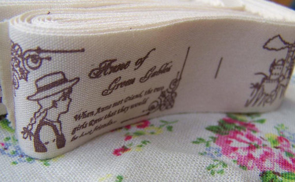 Accessories - 5.46 Yards (5 Meters) Little Red Riding Hood Print Cotton Ribbon Label String A2568
