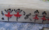 Accessories - 5.46 Yards (5 Meters) Lovely Ballet Girl Print Cotton Ribbon Label String A2570
