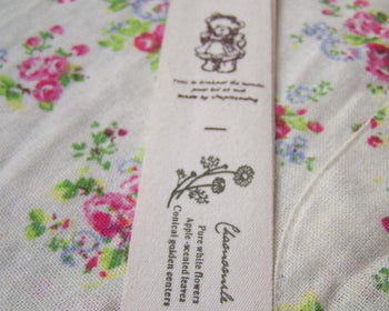 Accessories - 5.46 Yards (5 Meters) Lovely Bear Print Cotton Ribbon Label String 30mm A2537