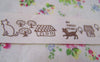 Accessories - 5.46 Yards (5 Meters) Lovely Cat Home Print Cotton Ribbon Label String 25mm A2852