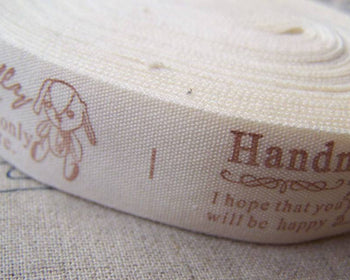 Accessories - 5.46 Yards (5 Meters) Lovely Dog Squirrel Bird Handmade Print Cotton Ribbon Label String A2671