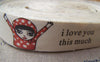 Accessories - 5.46 Yards (5 Meters) Lovely Girl I Love You This Much Print Cotton Ribbon Label String A2650