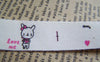 Accessories - 5.46 Yards (5 Meters) Lovely Rabbit Print Cotton Ribbon Label String A2597