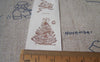 Accessories - 5.46 Yards (5 Meters) Merry Christmas Gift Print Cotton Ribbon Label String A2653