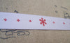Accessories - 5.46 Yards (5 Meters) Merry Christmas Snowflake Print Cotton Ribbon Label String A2555