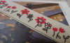 Accessories - 5.46 Yards (5 Meters) Red Flower Print Cotton Ribbon Label String A5558