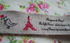 Accessories - 5.46 Yards (5 Meters) Solider Tower Bus Bird Pattern Print Linen Ribbon Label String A2592