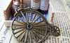 Accessories - 5 Pcs Antique Bronze 19th Century Vintage Bicycle Pendants Charms  46x52mm A1759