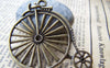 Accessories - 5 Pcs Antique Bronze 19th Century Vintage Bicycle Pendants Charms  46x52mm A1759