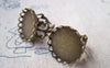 Accessories - 5 Pcs Antique Bronze Adjustable Ring Blank Shank Base With 20mm Bezel Lace Edge A3882