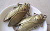 Accessories - 5 Pcs Antique Bronze Huge Cicada Pendants 34x62mm A3607