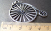 Accessories - 5 Pcs Antique Silver 19th Century Vintage Bicycle Pendants Charms 46x52mm A1760