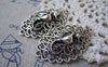 Accessories - 5 Pcs Antique Silver Filigree Seahorse Pendants 26x43mm A4961