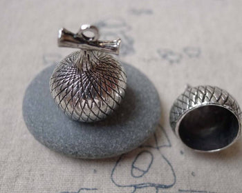 Accessories - 5 Pcs Antique Silver Huge Tassel Caps Bead Cap Charms 19x24mm A7081