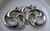 Accessories - 5 Pcs Antique Silver Round Pendants Abstract Design Charms 31x37mm  A7847