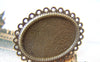 Accessories - 5 Pcs Of Antique Bronze Adjustable Ring Blank Shank Base With 19x25mm Bezel  A2263