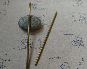 Accessories - 5 Pcs Of Antique Bronze Brass Retro Solid Hair Stick Bun Stick 3x120mm  A5568