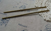 Accessories - 5 Pcs Of Antique Bronze Brass Retro Solid Hair Stick Bun Stick 3x120mm  A5568