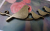 Accessories - 5 Pcs Of Antique Bronze Curved Four Birds On Branch Connectors Pendants  22x66mm  A7453
