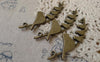 Accessories - 5 Pcs Of Antique Bronze Curved Four Birds On Branch Connectors Pendants  22x66mm  A7453