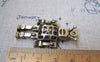 Accessories - 5 Pcs Of Antique Bronze Filigree 3D Robot Charms Pendants 22x42mm A3064
