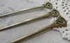 Accessories - 5 Pcs Of Antique Bronze Filigree Hook Bookmark Charms 19x129mm A6670