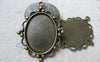 Accessories - 5 Pcs Of Antique Bronze Oval Cameo Base Settings Match 30x40mm Cabochon A6645