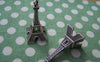 Accessories - 5 Pcs Of Antique Silver 3D Paris Eiffel Tower Pendants Huge Size 22x47mm A1828