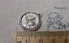 Accessories - 5 Pcs Of Antique Silver Enamel Clock Charms Size 20x23mm  A7088