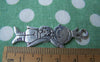 Accessories - 5 Pcs Of Antique Silver Prince Charms Pendants Double Sided 17x48mm A1528