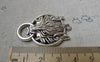 Accessories - 5 Pcs Of Antique Silver Wolf Head Pendants Charms 27x40mm A6024
