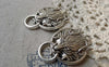 Accessories - 5 Pcs Of Antique Silver Wolf Head Pendants Charms 27x40mm A6024