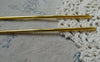 Accessories - 5 Pcs Of Gold Tone Brass Retro Solid Hair Stick Bun Stick 3x120mm A5567