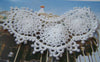 Accessories - 5 Pcs White Filigree Floral Huge Cotton Lace Doily 63x95mm A4851