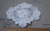 Accessories - 5 Pcs White Filigree Floral Huge Cotton Lace Doily 78x88mm A4843