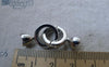 Accessories - 5 Sets Of Platinum Tone Brass Ring Cord Clasp 14x38mm A7689