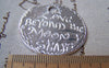 Accessories - 5 Silver Moon Round Pendants Charms 37.5mm A1645