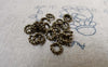 Accessories - 50 Pcs Antique Bronze Brass Twisted Coiled Loop Jump Ring 1.2x5mm A6058