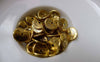 Accessories - 50 Pcs Antique Gold Curved Round Potato Chip Spacer Disc Beads Charms 8x9mm A6274