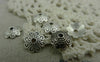 Accessories - 50 Pcs Antique Silver Bead Caps Filigree Flower Spacer 10mm A5962